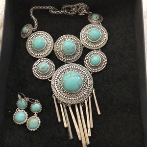Necklace with matching earrings